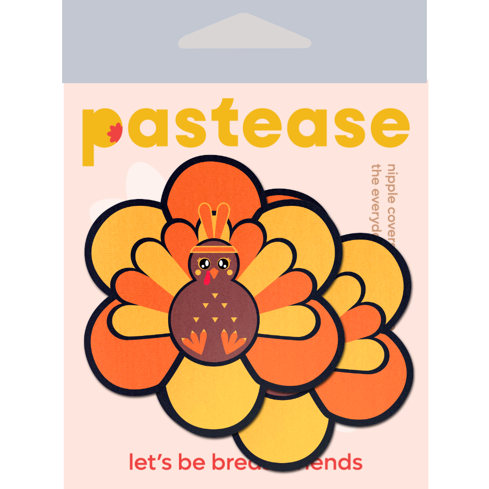 5-Pack: Daisy: Thanksgiving Kawaii Fall Turkey Nipple Pasties by Pastease® o/s