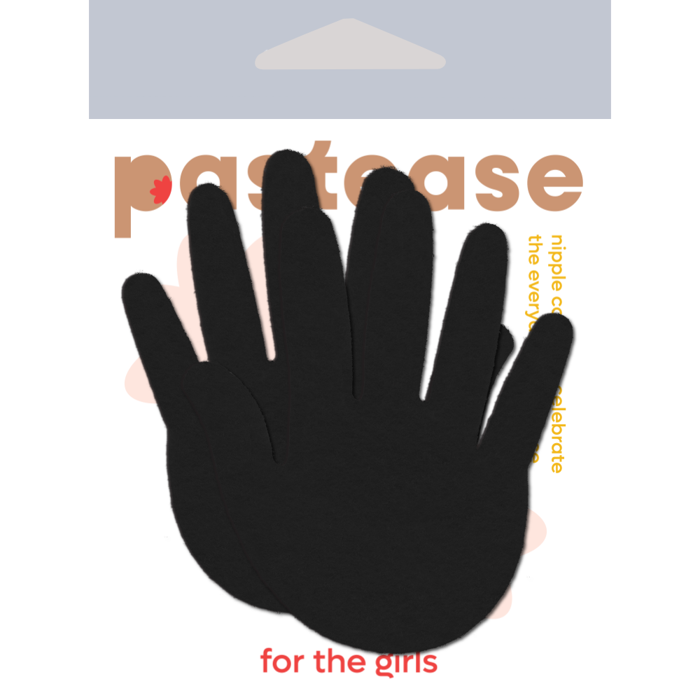 5-Pack: Hands: Black Hands Nipple Pasties by Pastease® o/s