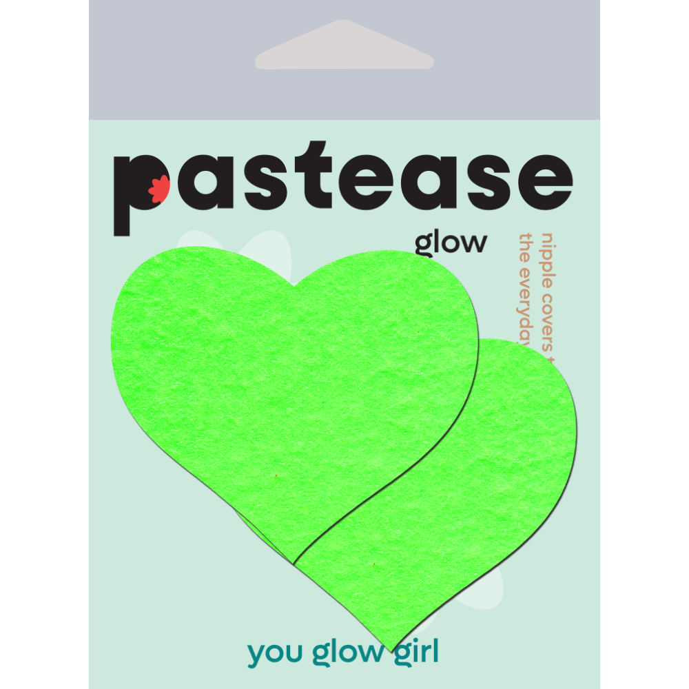 5-Pack: Love: Glow-in-the-Dark Hearts Nipple Pasties by Pastease® o/s