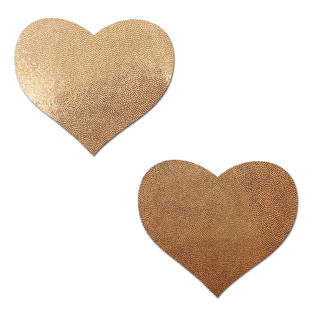 5-Pack: Love: Liquid Rose Gold Heart Nipple Pasties by Pastease® o/s