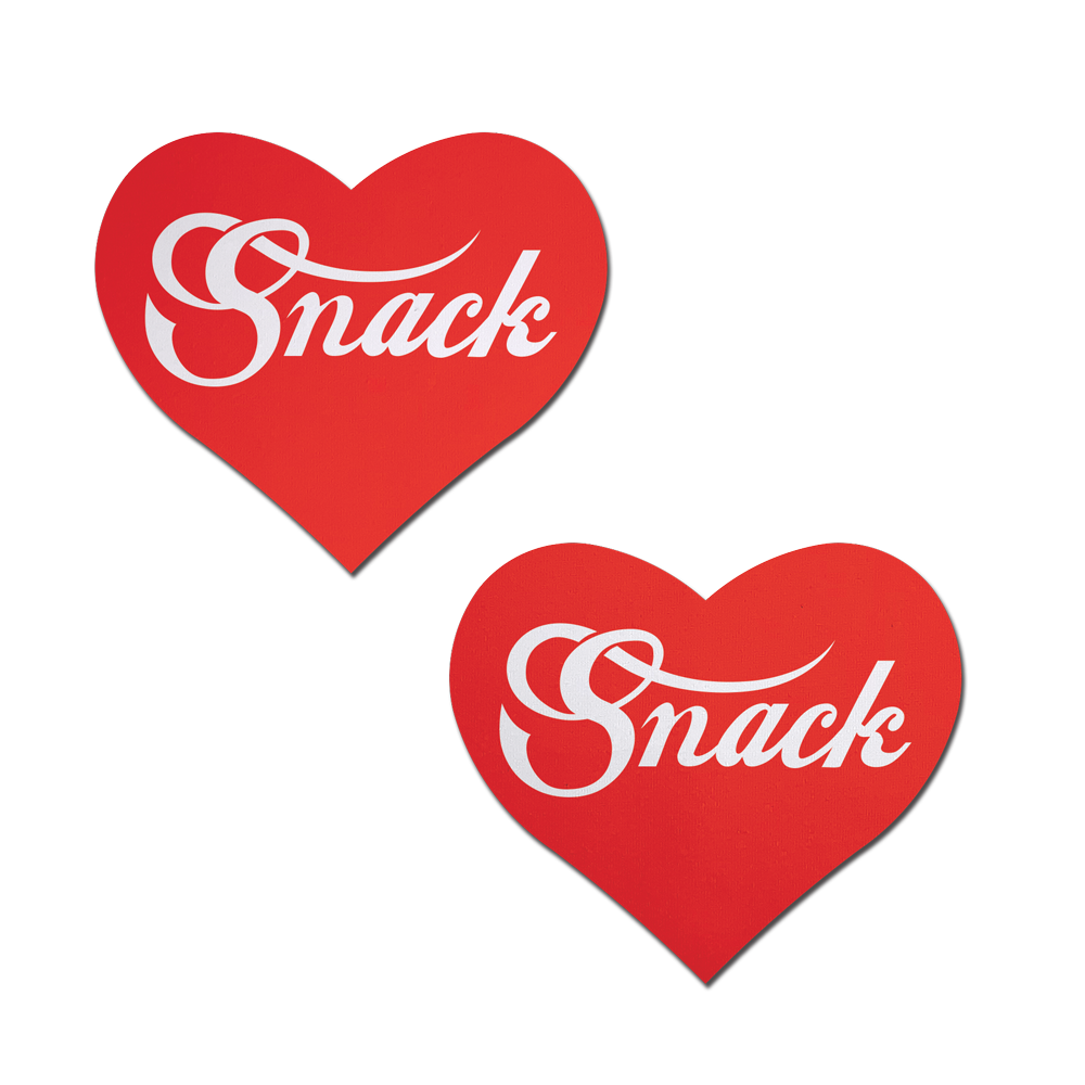 5 Pack: Love: Enjoy 'Snack' Red Heart Pasties Affirmations by Pastease