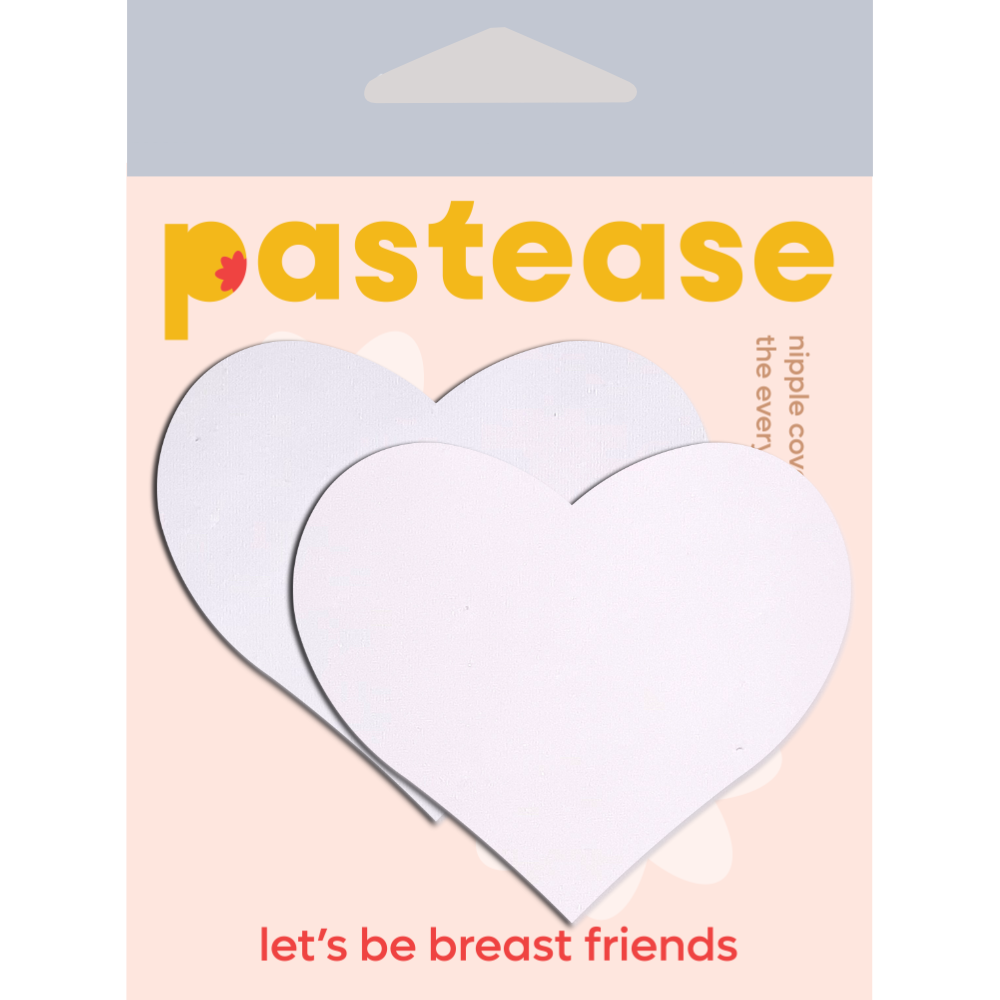 5-Pack: Love: White Heart Nipple Pasties by Pastease® o/s