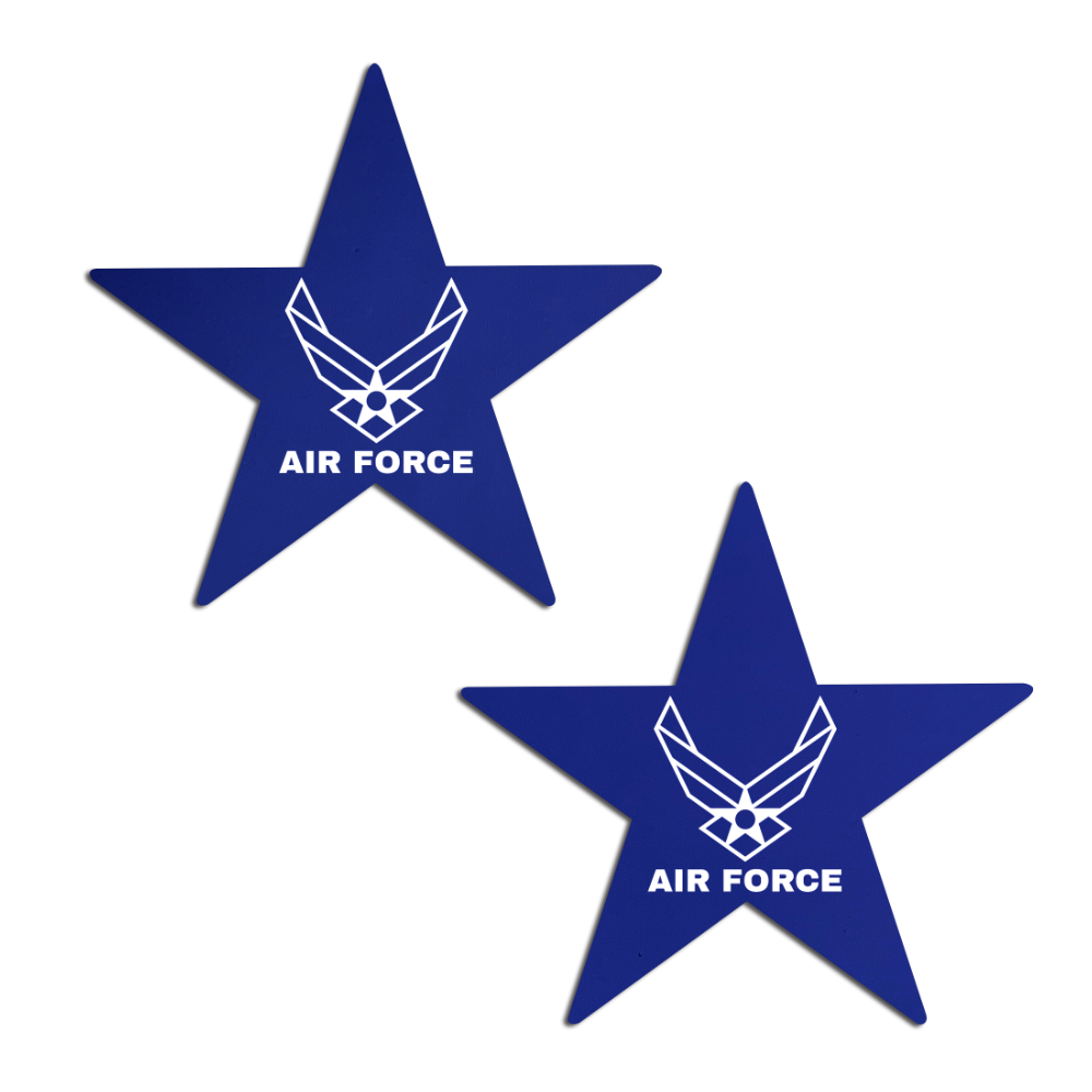 5 Pack: Nautical Star: Military Airforce Insignia White on Blue Nipple Pasties by Pastease®