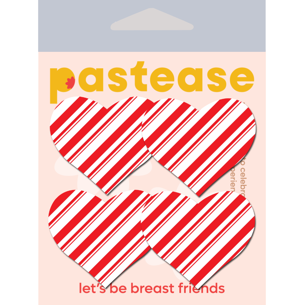 5 Pack: Petites: Two-Pair Small Candy Cane Hearts Nipple Pasties by Pastease®