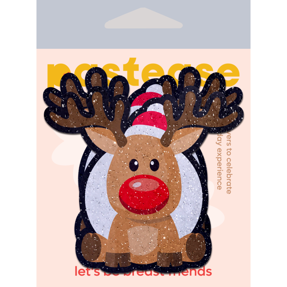 5-Pack: Reindeer: Red Nose Rudolph Nipple Pasties by Pastease®