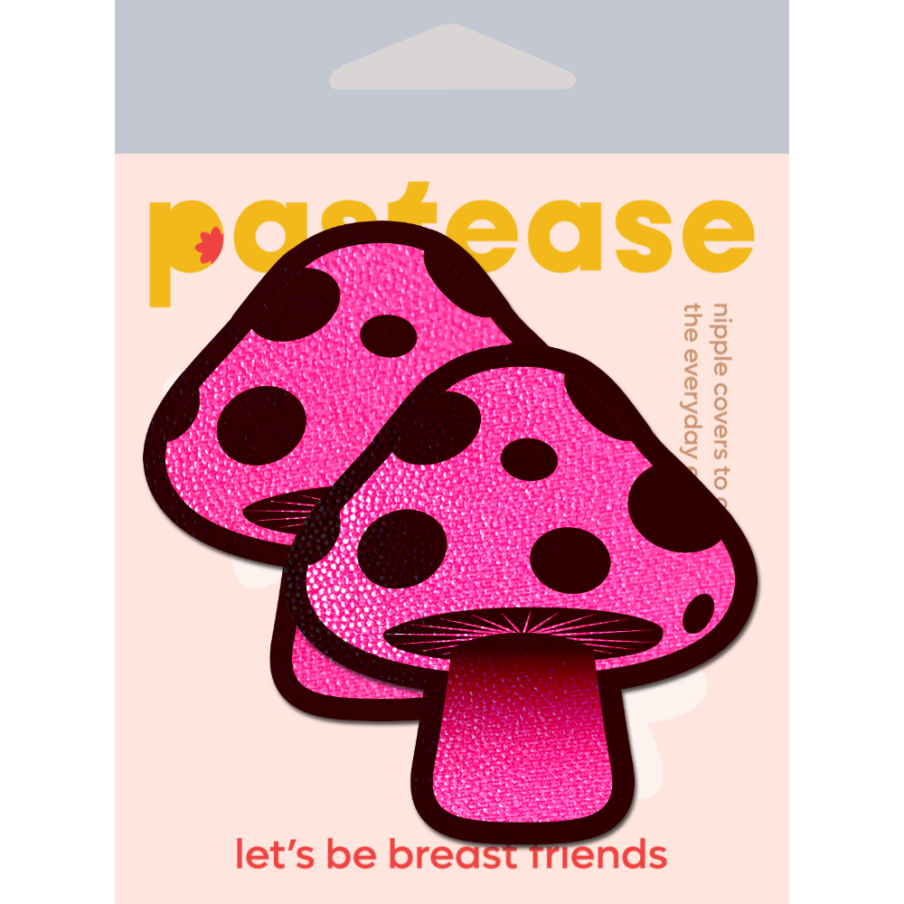 5 Pack: Mushroom: Neon Pink Shroom Nipple Pasties by Pastease®