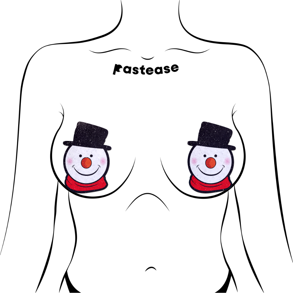 5 Pack: Snowman Nipple Pasties by Pastease®