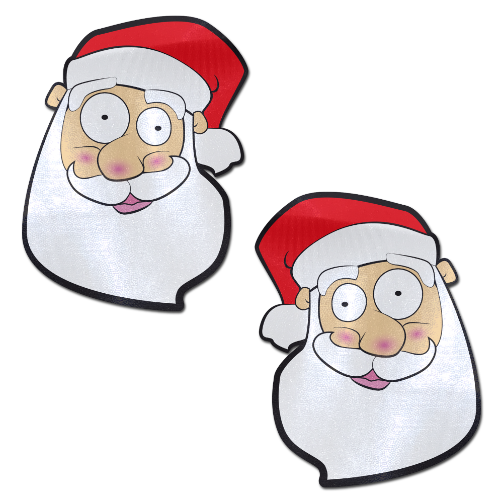 5-Pack: Santa: Jolly Saint Nick Santa Head Nipple Pasties by Pastease® o/s