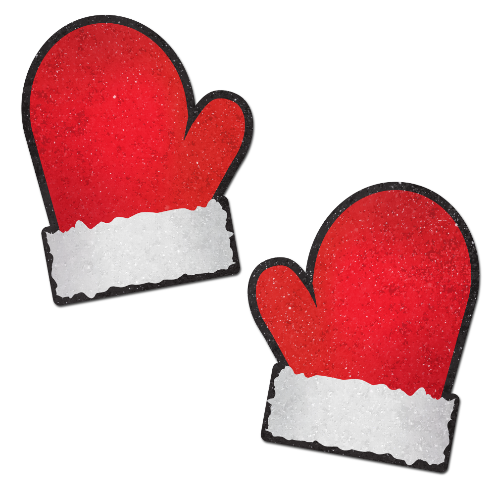 5-Pack: Santa: Red and White Santa Mitten Nipple Pasties by Pastease® o/s