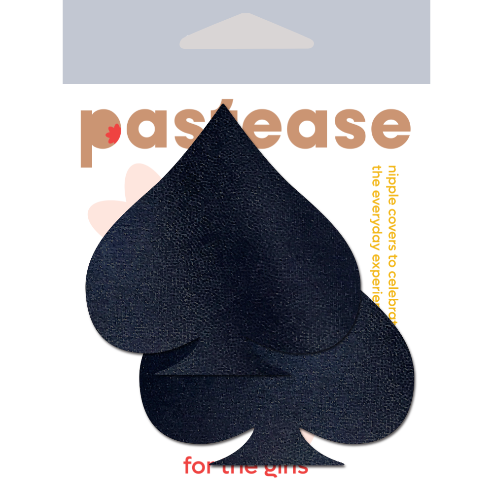 5-Pack: Spade: Liquid Black Spade Nipple Pasties by Pastease®