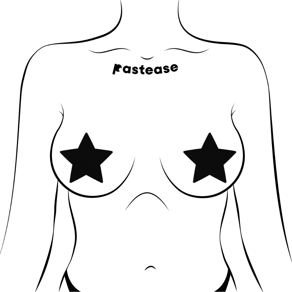 5-Pack: Star: Matte Stars Nipple Pasties by Pastease® o/s