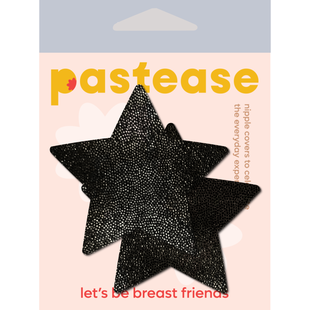 5-Pack: Star: Liquid Black Star Nipple Pasties by Pastease® o/s