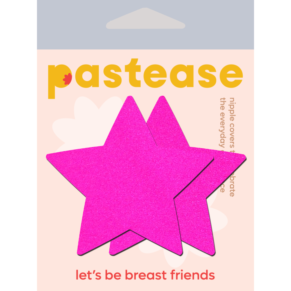 5-Pack: Star: Neon Pink Star Nipple Pasties by Pastease® o/s
