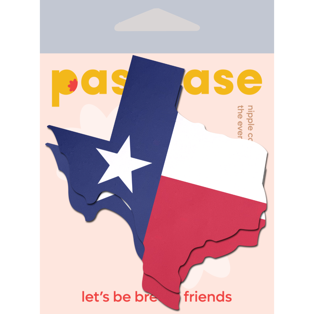 5-Pack: Texas Pastease with Lone Star Flag Pattern Nipple Pasties by Pastease® o/s