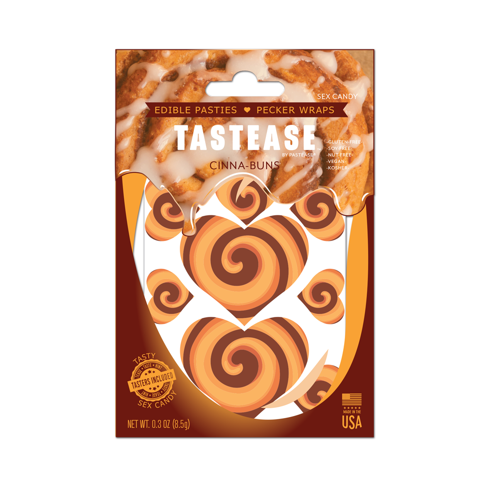5 Pack: Tastease: Edible Pasties & Pecker Wraps Cinna-Buns Cinnamon Roll Candy by Pastease®