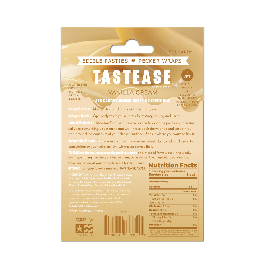 5 Pack: Tastease: Edible Pasties & Pecker Wraps Sweet Cream Candy by Pastease®