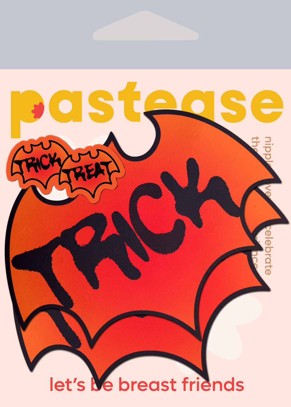 5-Pack: Vamp: Blood Orange Halloween Trick or Treat Bat Nipple Pasties by Pastease® o/s