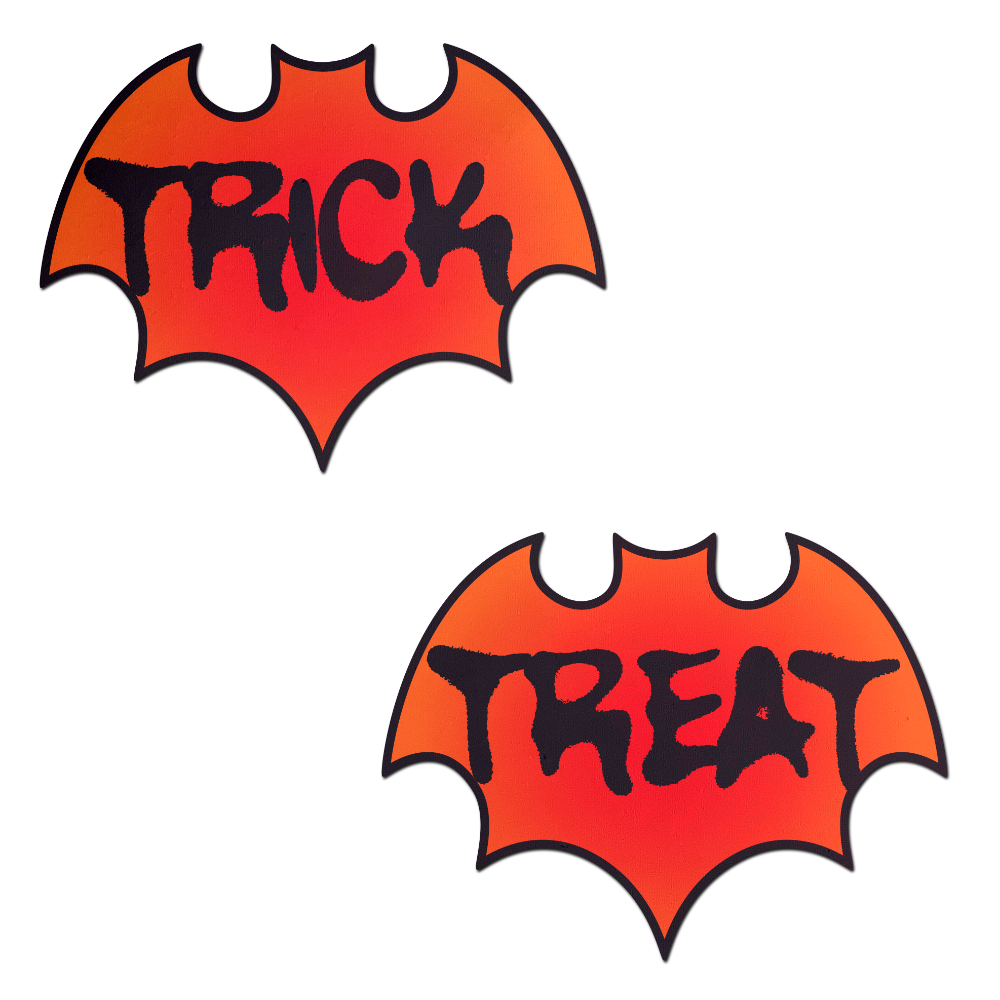 5-Pack: Vamp: Blood Orange Halloween Trick or Treat Bat Nipple Pasties by Pastease® o/s